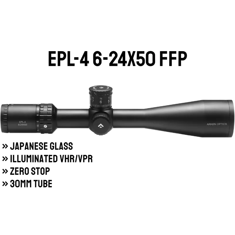 Arken Optics EPL-4 6-24X50 FFP MIL VPR - Zero Stop - 30mm Tüp Arken Optics EPL-4 6-24X50 FFP MIL VPR - Zero Stop - 30mm Tüp