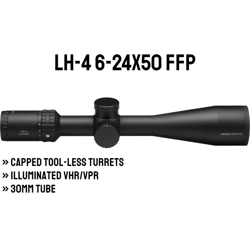Arken Optics LH-4 6-24x50 FFP MIL VPR 30mm Tüp Arken Optics LH-4 6-24x50 FFP MIL VPR 30mm Tüp