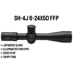 Arken Optics SH-4J 6-24X50 FFP MIL VHR - Zero Stop - 34mm Tüp