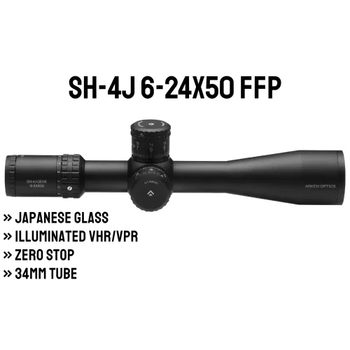 Arken Optics SH-4J 6-24X50 FFP MIL VPR - Zero Stop - 34mm Tüp Arken Optics SH-4J 6-24X50 FFP MIL VPR - Zero Stop - 34mm Tüp