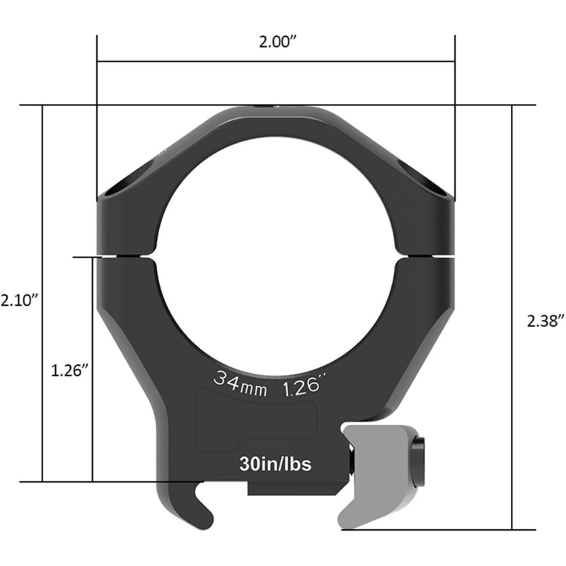 Arken Optics HALO Ti Titanyum 34mm - 1.26 Medium Dürbün Ayağı Arken Optics HALO Ti Titanyum 34mm - 1.26 Medium Dürbün Ayağı